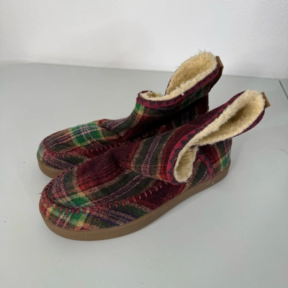 SANUK Nice Bootah Womens Wool Blend‎ Slip On Winter Boots Size 6